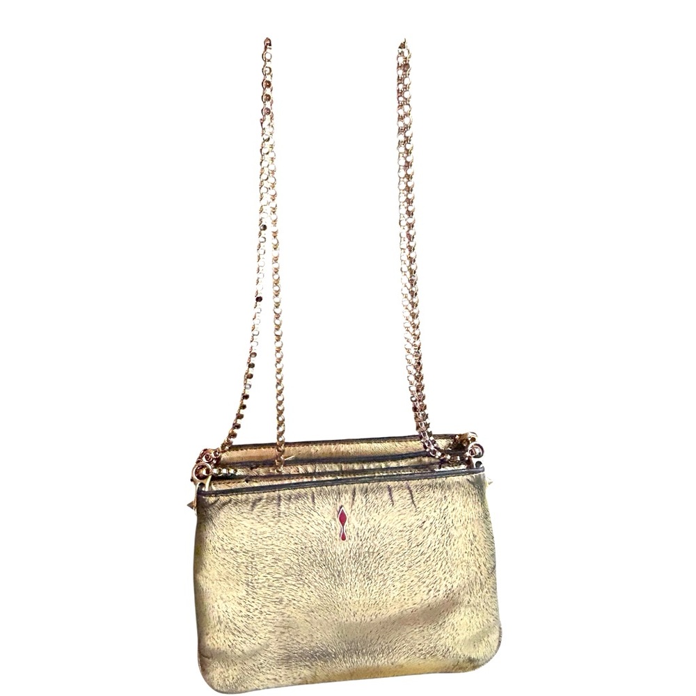 Christian Louboutin Animal Print Gold Chain Shoulder Bag